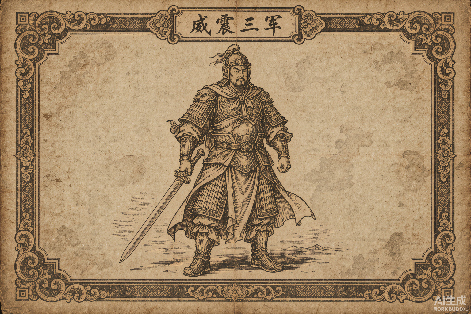 连环画绣像风格示意图